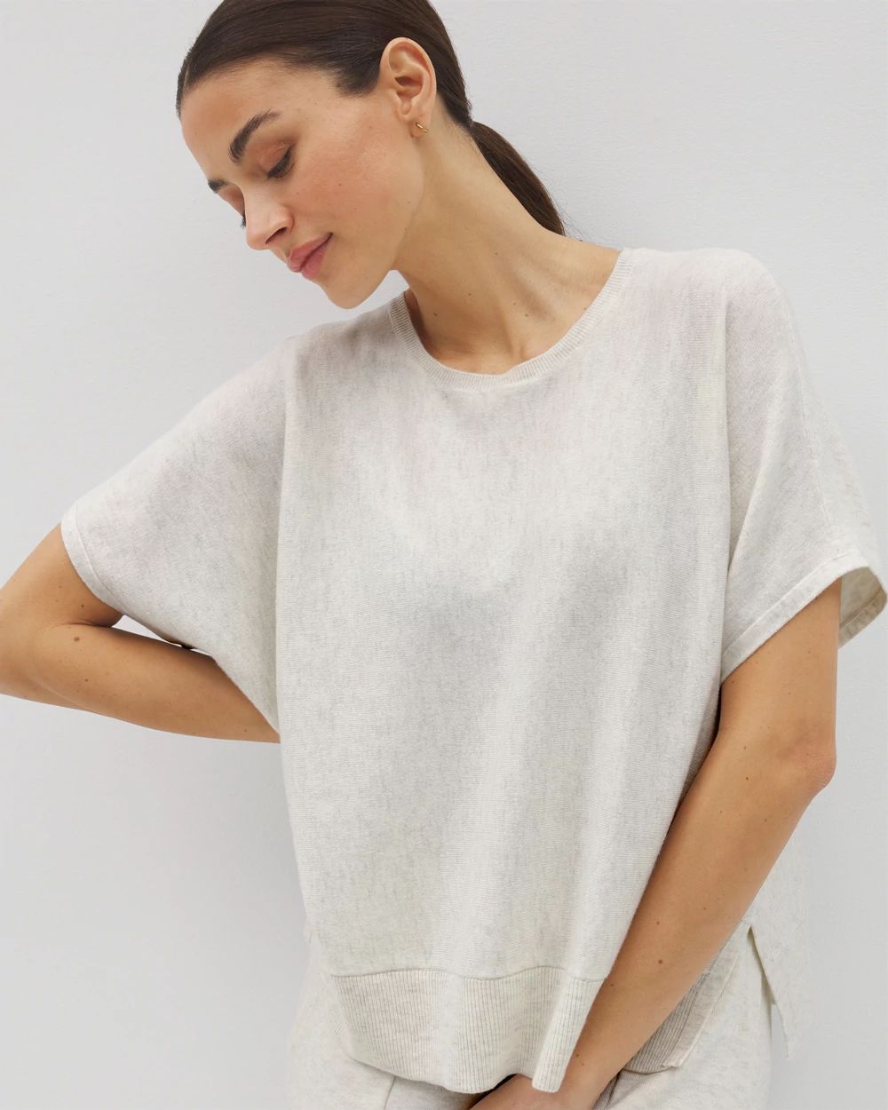 S layered dolman knit bk×wh Chunky Knit Dolman Pullover Sweater | White House Black Market